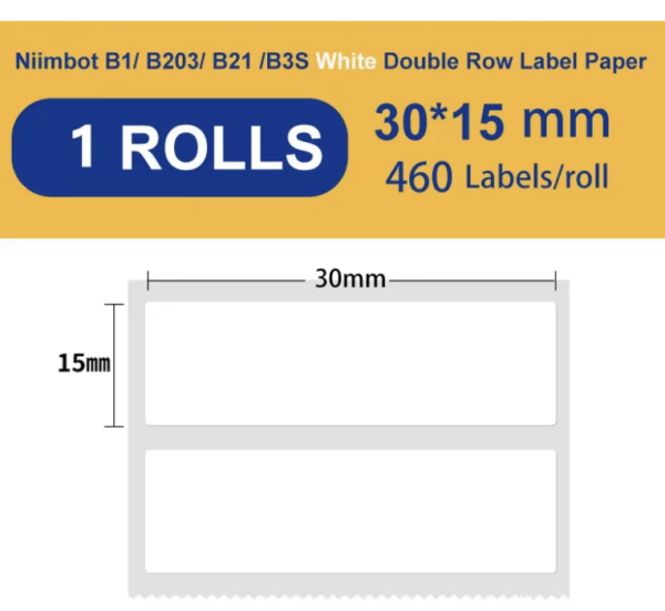 Original Niimbot  30x15mm Double Rows Thermal Label Paper